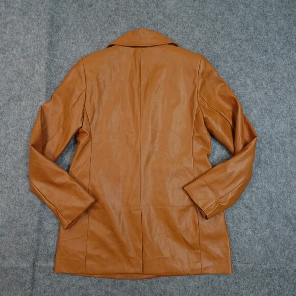Avec Les Filles Jacket Womens Small Faux Leather Blazer Anthropologie Oversized - Picture 7 of 11
